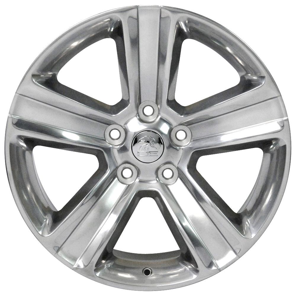 OE Wheels DG65 20x9 Gloss Silver with Polished Face replica wheel