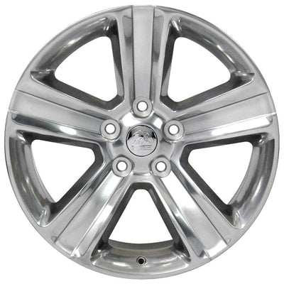 OE Wheels DG65 20x9 Gloss Silver with Polished Face replica wheel