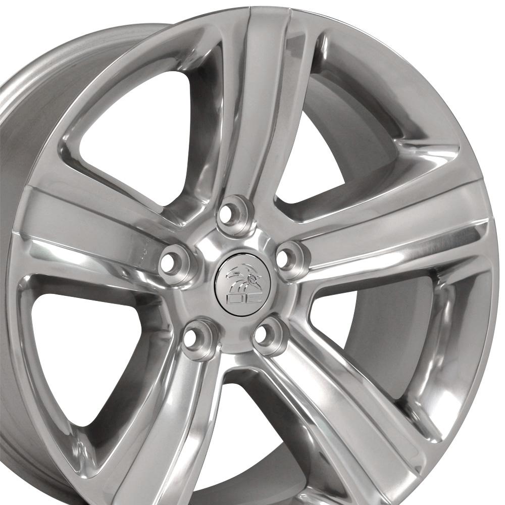 OE Wheels DG65 20x9 Gloss Silver with Polished Face replica wheel