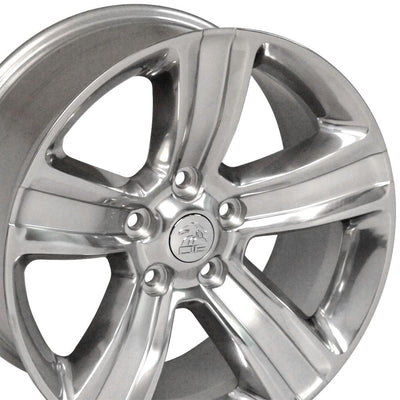 OE Wheels DG65 20x9 Gloss Silver with Polished Face replica wheel
