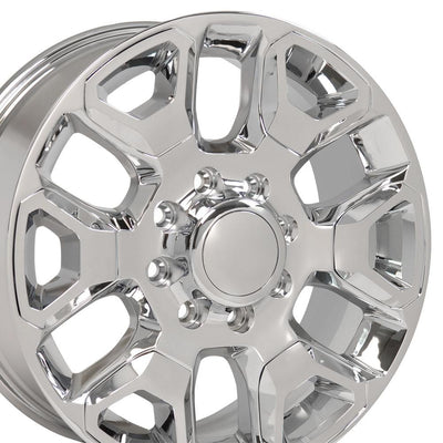 OE Wheels DG66 20x8 Chrome with Chrome Insert replica wheel