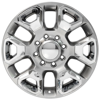 OE Wheels DG66 20x8 Gloss Hyper Silver with Chrome Insert replica wheel