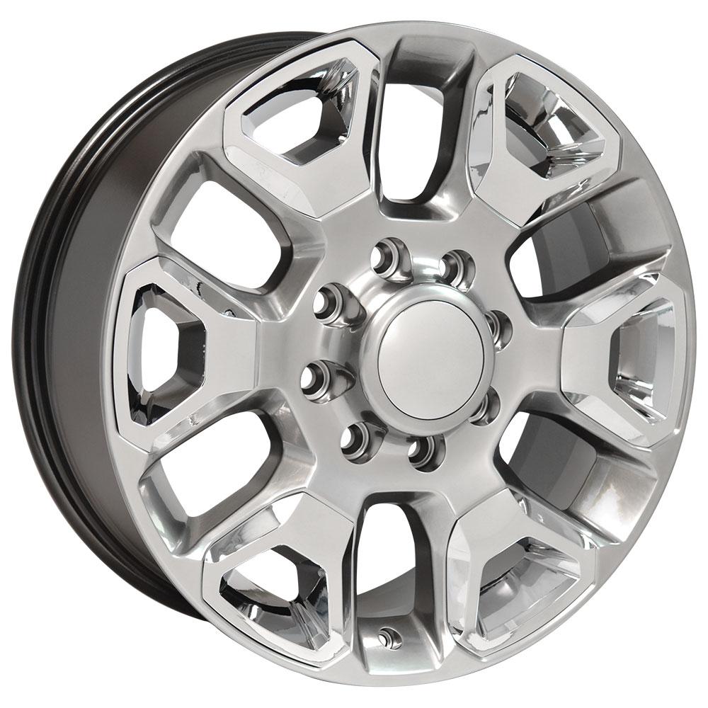 OE Wheels DG66 20x8 Gloss Hyper Silver with Chrome Insert replica wheel