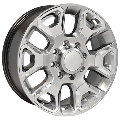 OE Wheels DG66 20x8 Gloss Hyper Silver with Chrome Insert replica wheel