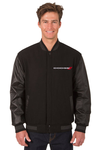 Dodge Reversible Wool and Leather Jacket
