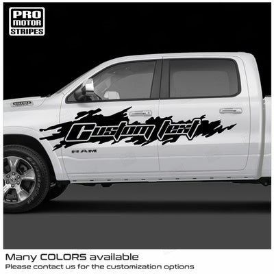 Dodge RAM 1500 Rebel Side Mud Splash Decal Stripes