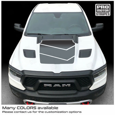 Dodge RAM 1500 Rebel 2019-2024 Hood Accent Decal Stripe Graphic