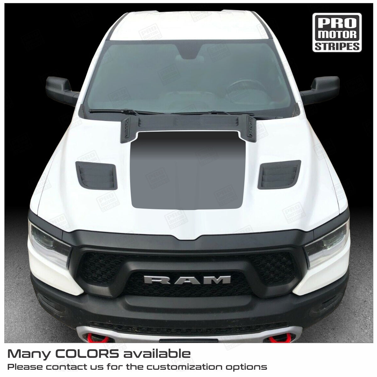 Dodge RAM 1500 Rebel 2019-2024 Hood Decal Stripe Solid Graphic