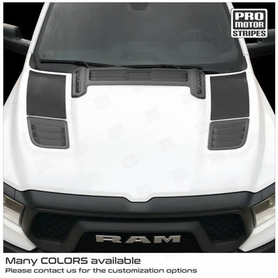 Dodge RAM 1500 Rebel 2019-2024 Hood Side Accent Decals