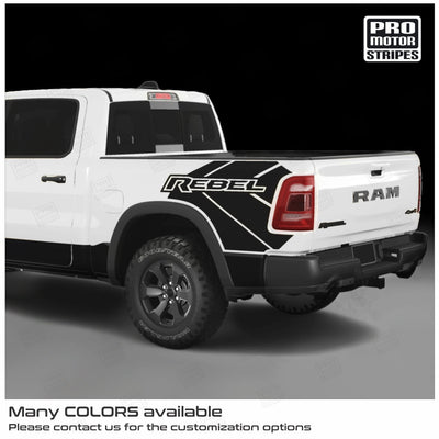 Dodge RAM 1500 Rebel 2019-2024 Rear Quarter Bed Decals
