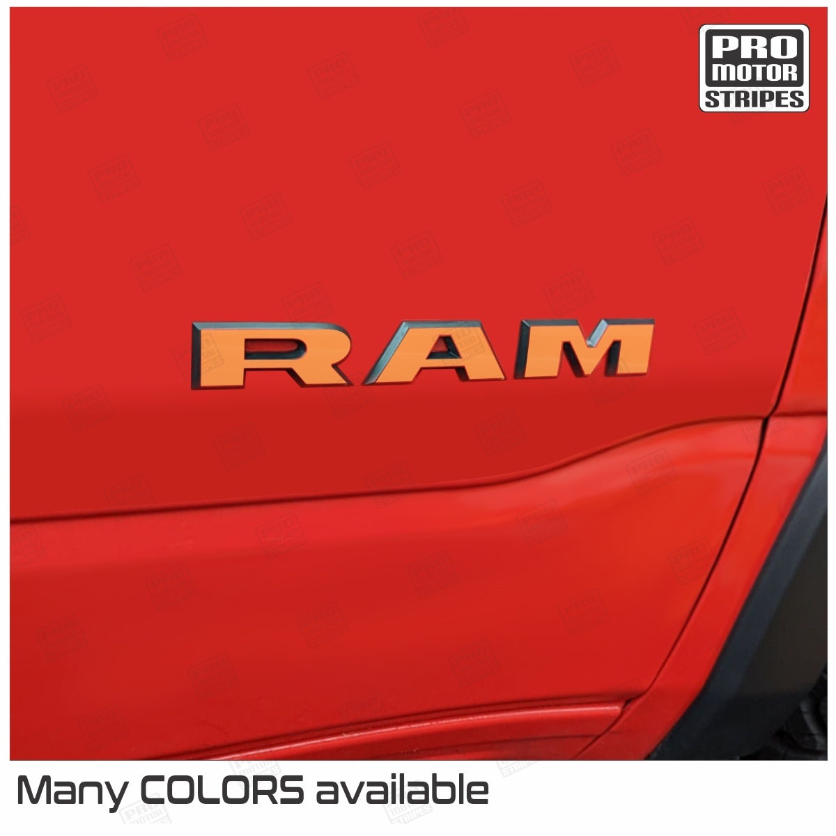 Dodge RAM 1500 Rebel 2019-2024 Side RAM Emblem Overlay Decals PAIR