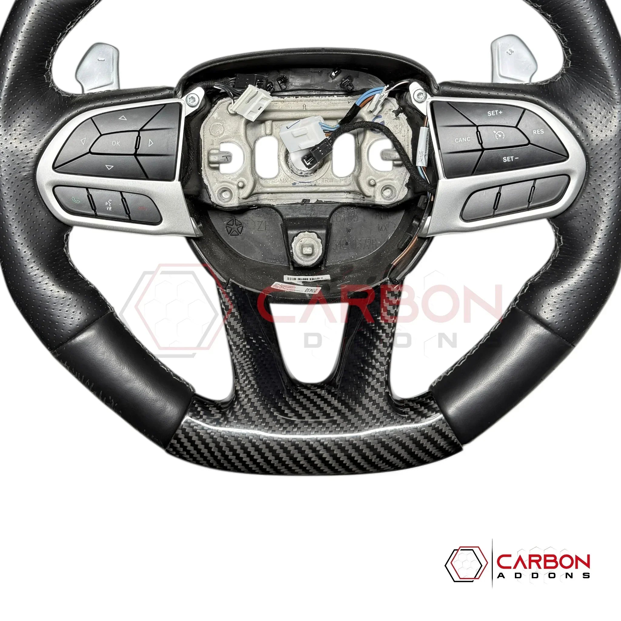 Dodge SRT Charger Challenger Durango 2015+ Carbon Fiber Bottom Lower Steering Wheel Trim Cover