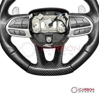 Dodge SRT Charger Challenger Durango 2015+ Carbon Fiber Bottom Lower Steering Wheel Trim Cover