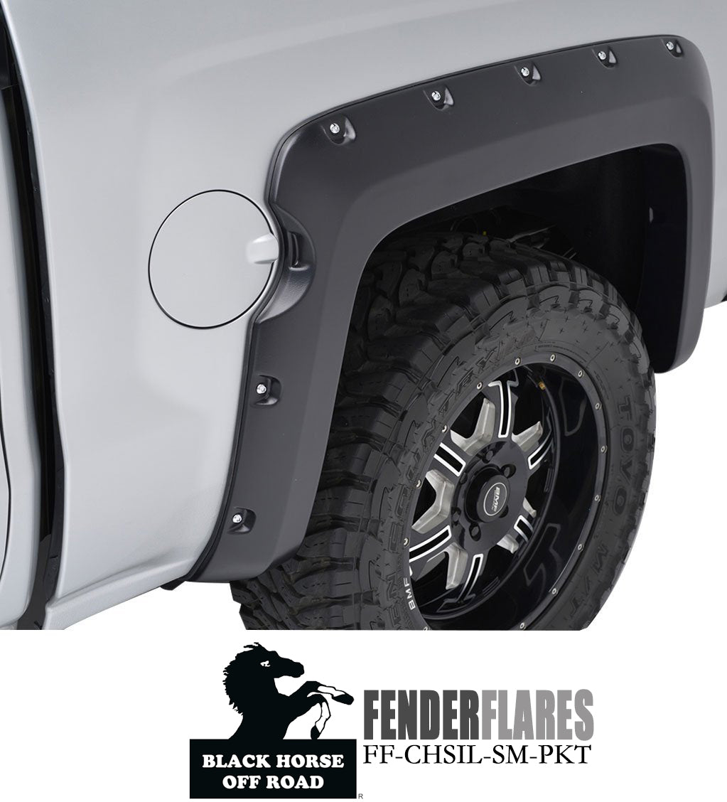2014-2018 Chevrolet Silverado 1500 Fender Flares Riveted Style | Black Horse Off Road - Image 3