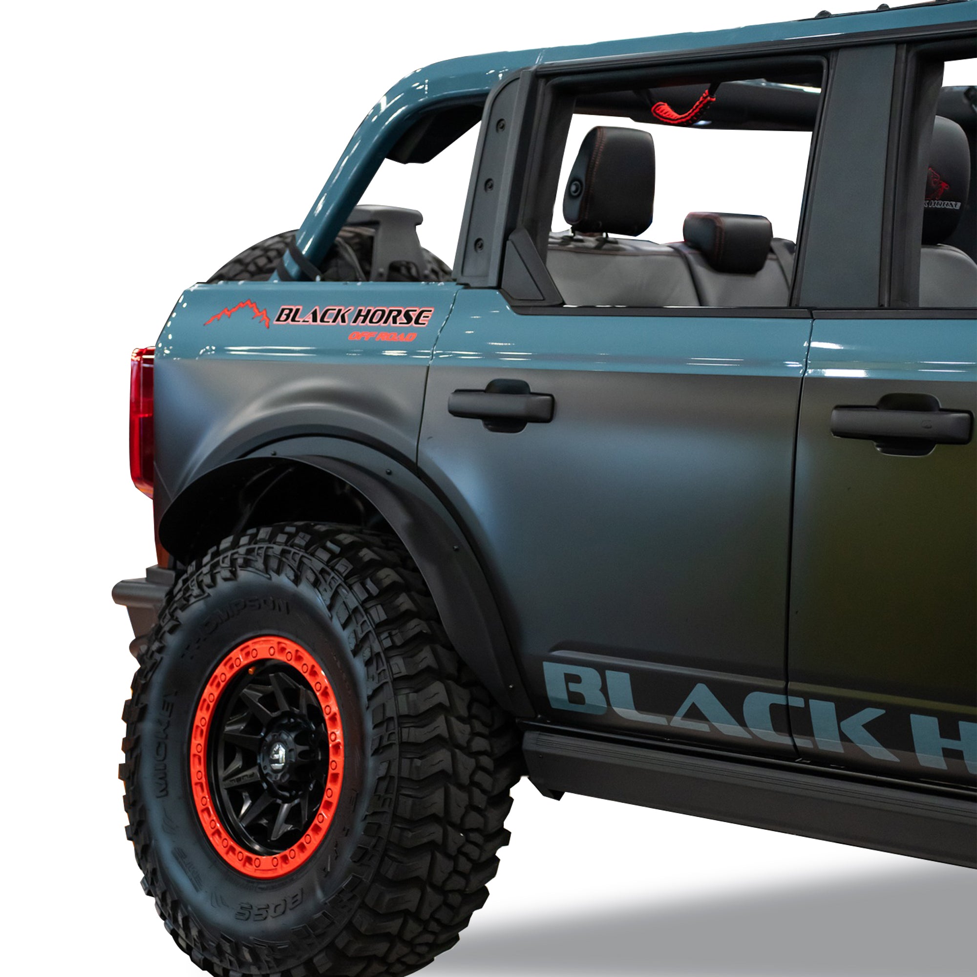 2021-2026 Ford Bronco Front & Rear Fender Flares Sheet Metal Plate | Black Horse Off Road - Image 6