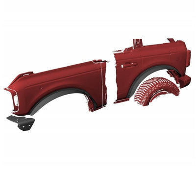 2021-2026 Ford Bronco Front & Rear Fender Flares Sheet Metal Plate | Black Horse Off Road - Image 3