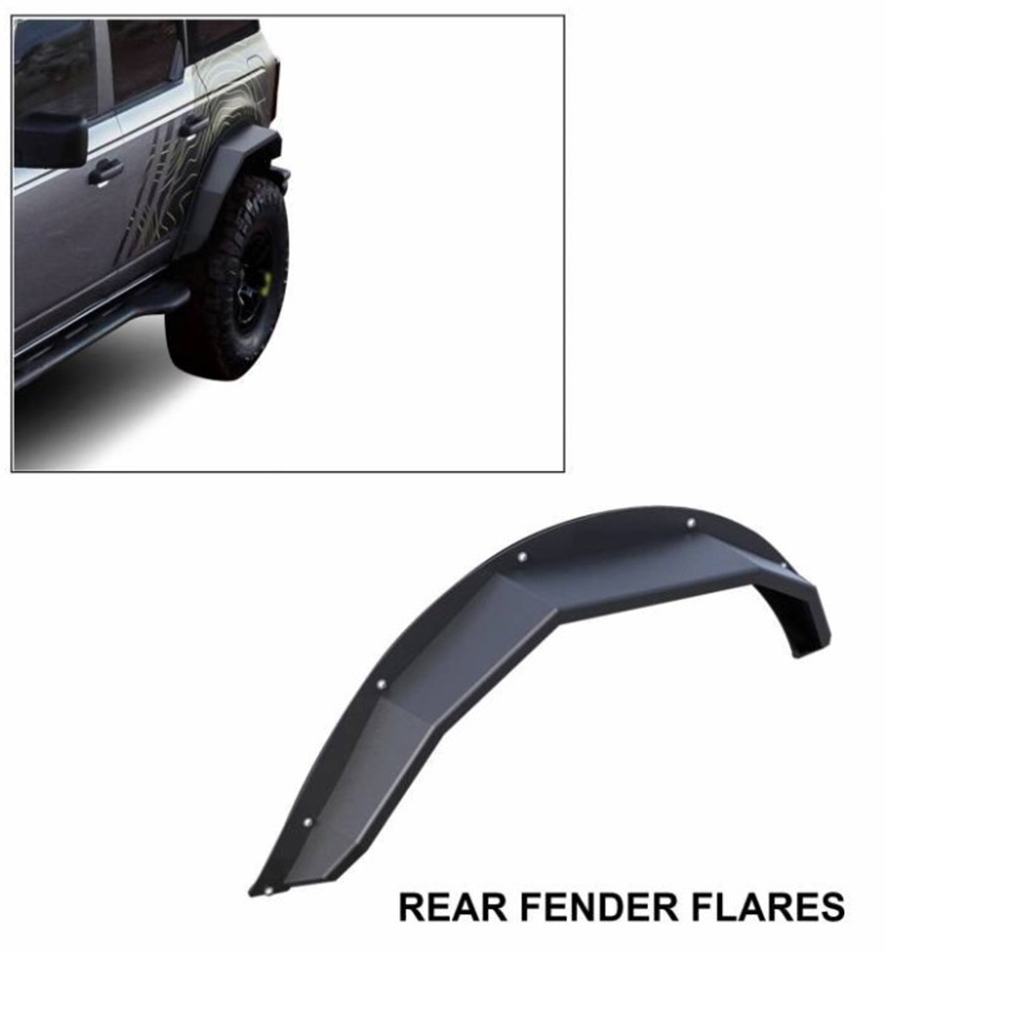 2021-2026 Ford Bronco Fender Flares Heavy Duty Sheet Metal Plate | Black Horse Off Road - Image 1