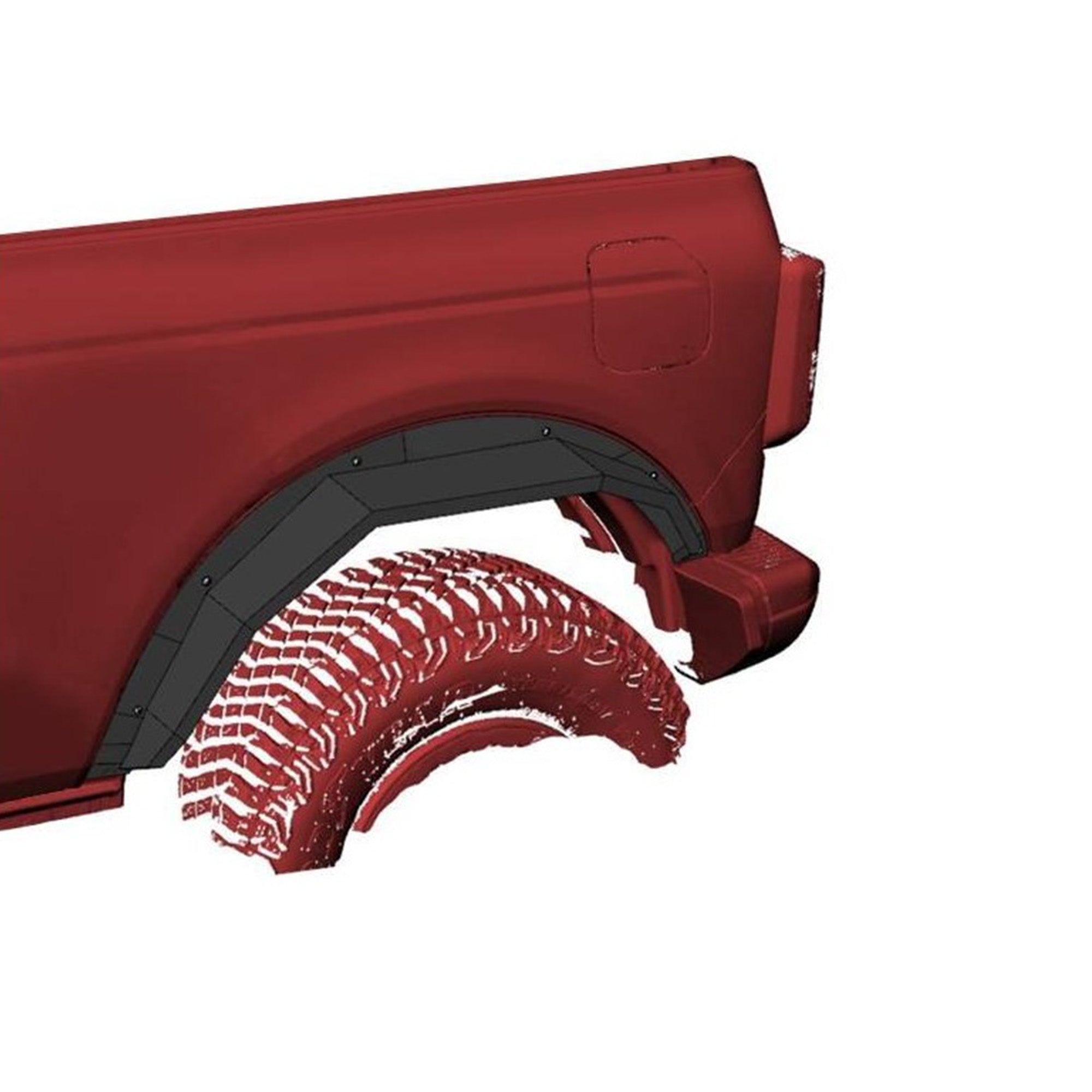 2021-2026 Ford Bronco Fender Flares Heavy Duty Sheet Metal Plate | Black Horse Off Road - Image 3