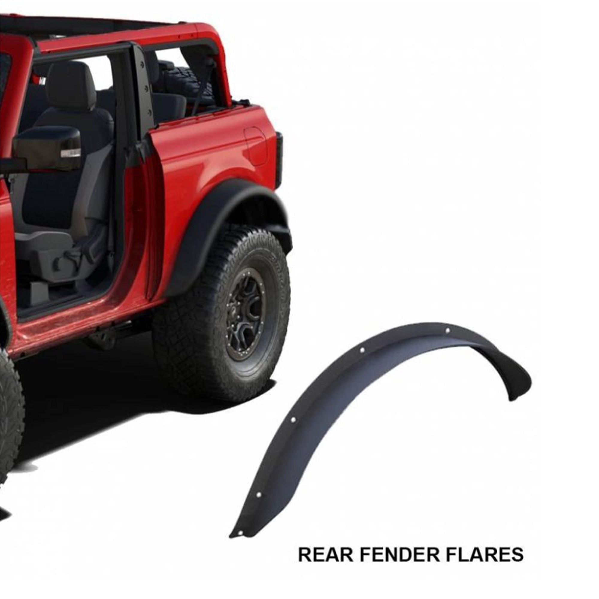 2021-2026 Ford Bronco Fender Flares Sheet Metal Plate | Black Horse Off Road - Image 1