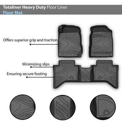 2015-2019 Chevrolet Colorado Totaliner Heavy Duty Floor Liner Anti-Skid | Black Horse Off Road - Image 3