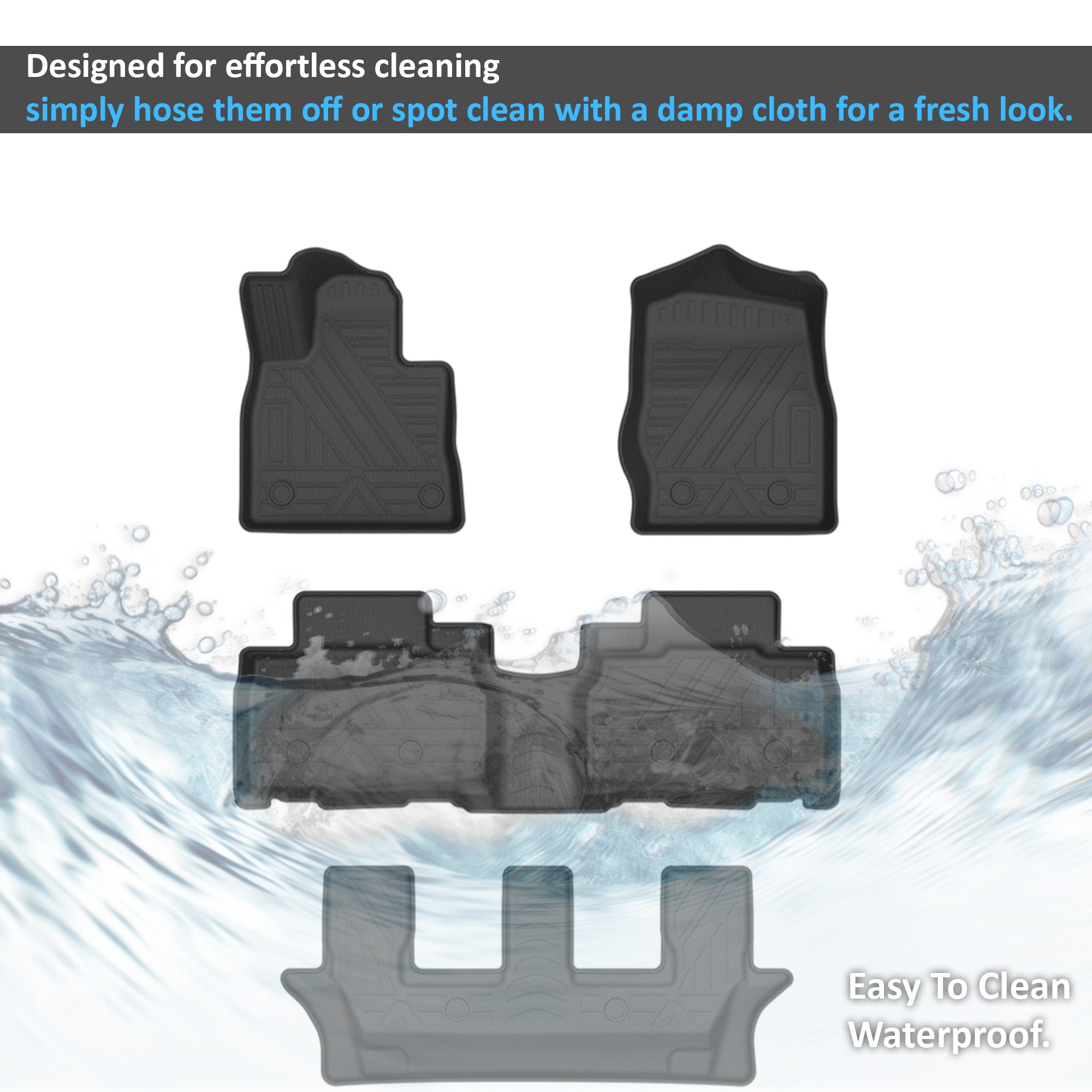 2023-2024 Ford Explorer Totaliner Heavy Duty Floor Liner Anti-Skid | Black Horse Off Road - Image 2