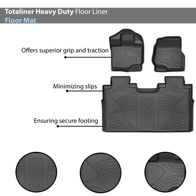 2015-2022 Ford F-150 Totaliner Heavy Duty Floor Liner Anti-Skid | Black Horse Off Road - Image 3