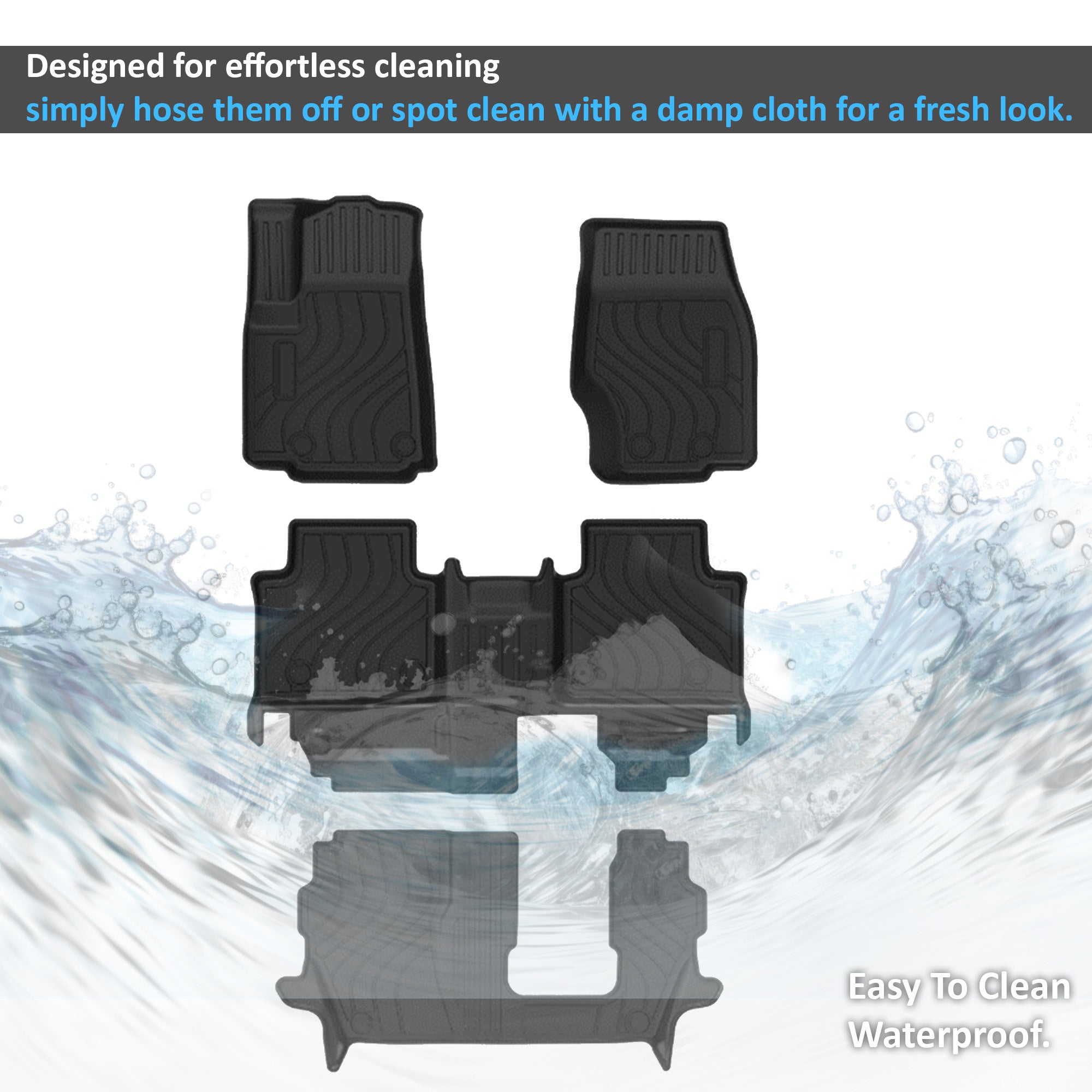 2022-2024 Jeep Grand Cherokee L Totaliner Heavy Duty Floor Liner Anti-Skid | Black Horse Off Road - Image 2