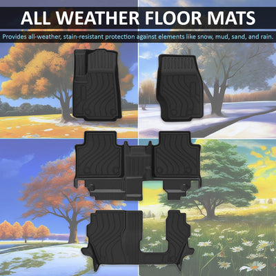 2022-2024 Jeep Grand Cherokee L Totaliner Heavy Duty Floor Liner Anti-Skid | Black Horse Off Road - Image 5
