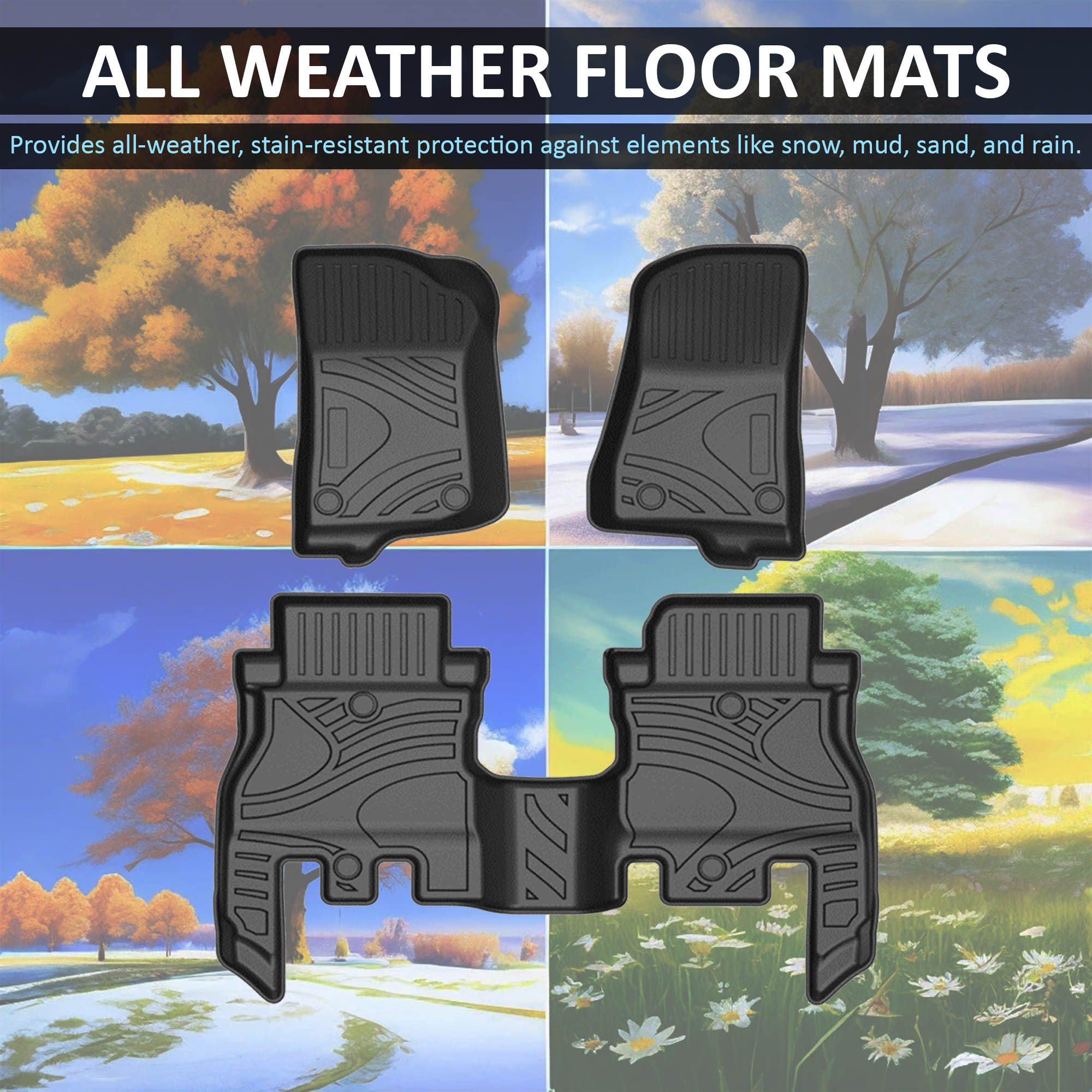 2018-2024 Jeep Wrangler Totaliner Heavy Duty Floor Liner Anti-Skid | Black Horse Off Road - Image 5
