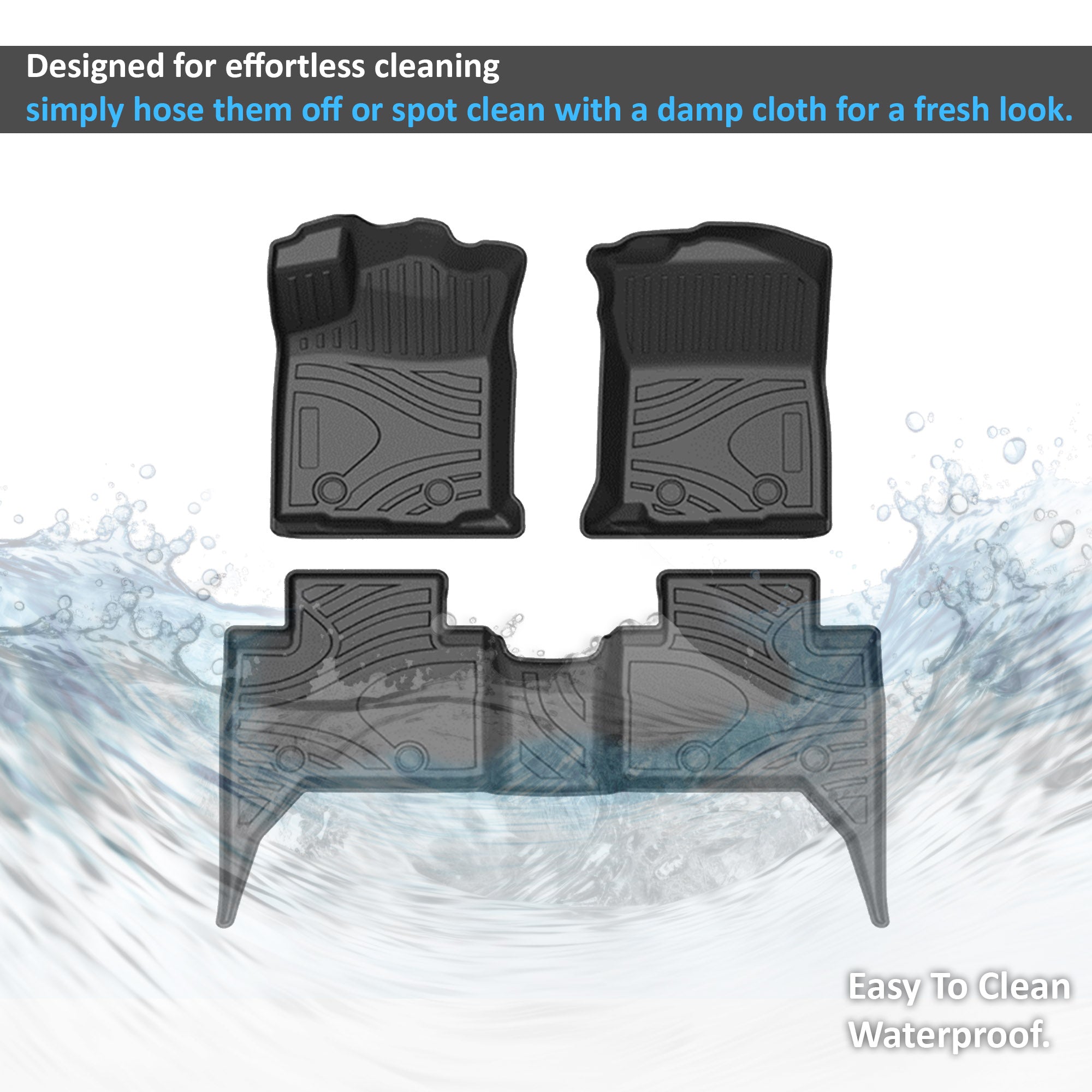 2018-2023 Toyota Tacoma Totaliner Heavy Duty Floor Liner Anti-Skid | Black Horse Off Road - Image 2