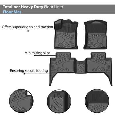 2018-2023 Toyota Tacoma Totaliner Heavy Duty Floor Liner Anti-Skid | Black Horse Off Road - Image 3
