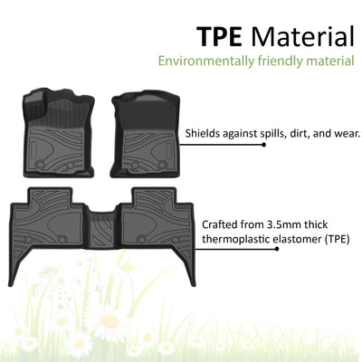 2018-2023 Toyota Tacoma Totaliner Heavy Duty Floor Liner Anti-Skid | Black Horse Off Road - Image 4
