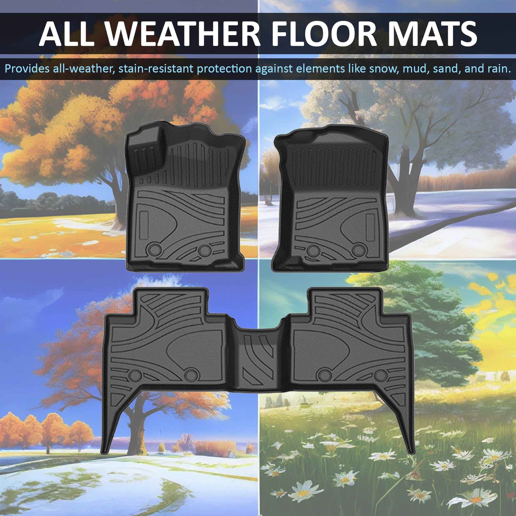 2018-2023 Toyota Tacoma Totaliner Heavy Duty Floor Liner Anti-Skid | Black Horse Off Road - Image 5
