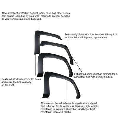 2007-2013 Chevrolet Silverado 1500 Oe Factory Style Fender Flares Oe Factory Style | Black Horse Off Road - Image 2