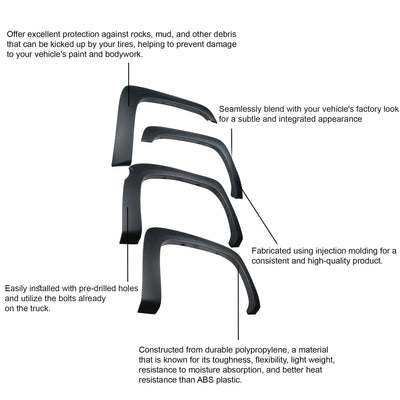 2007-2013 Chevrolet Silverado 1500 Oe Factory Style Fender Flares Oe Factory Style | Black Horse Off Road - Image 2