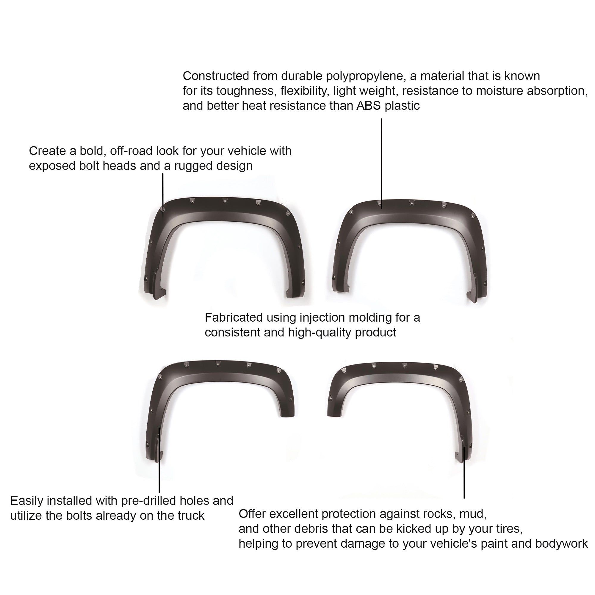 2020-2026 Chevrolet Silverado 2500 Hd Fender Flares Riveted Style | Black Horse Off Road - Image 7
