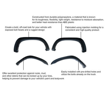 2007-2013 Toyota Tundra Fender Flares Riveted Style | Black Horse Off Road - Image 10