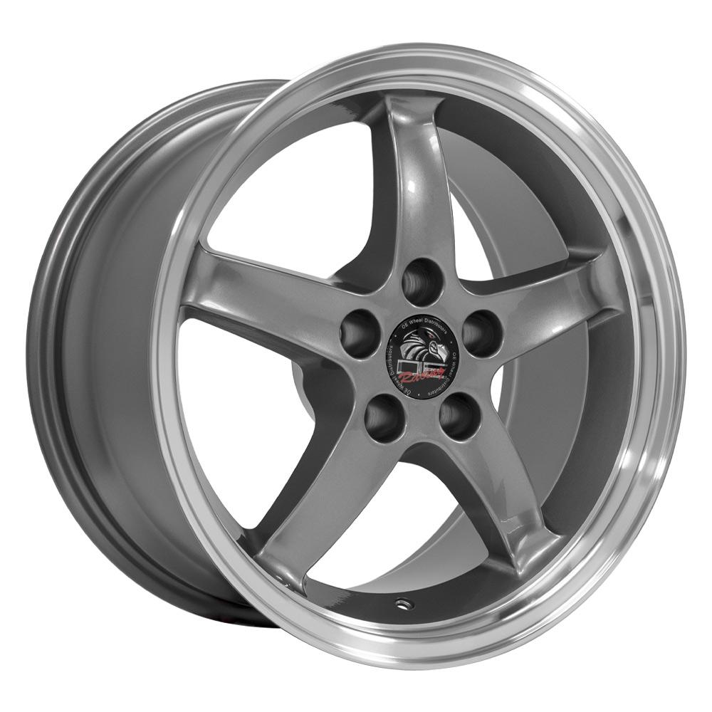 OE Wheels FR04B 17x9 Gloss Gunmetal Machined Lip replica wheel