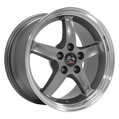OE Wheels FR04B 17x9 Gloss Gunmetal Machined Lip replica wheel