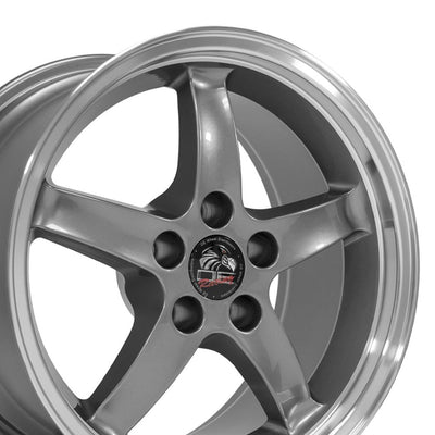 OE Wheels FR04B 17x9 Gloss Gunmetal Machined Lip replica wheel