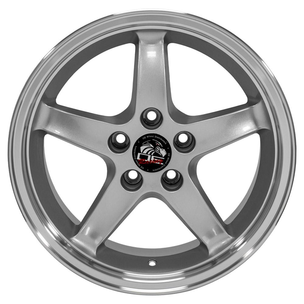 OE Wheels FR04B 17x9 Gloss Silver Machined Lip replica wheel