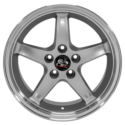 OE Wheels FR04B 17x9 Gloss Silver Machined Lip replica wheel