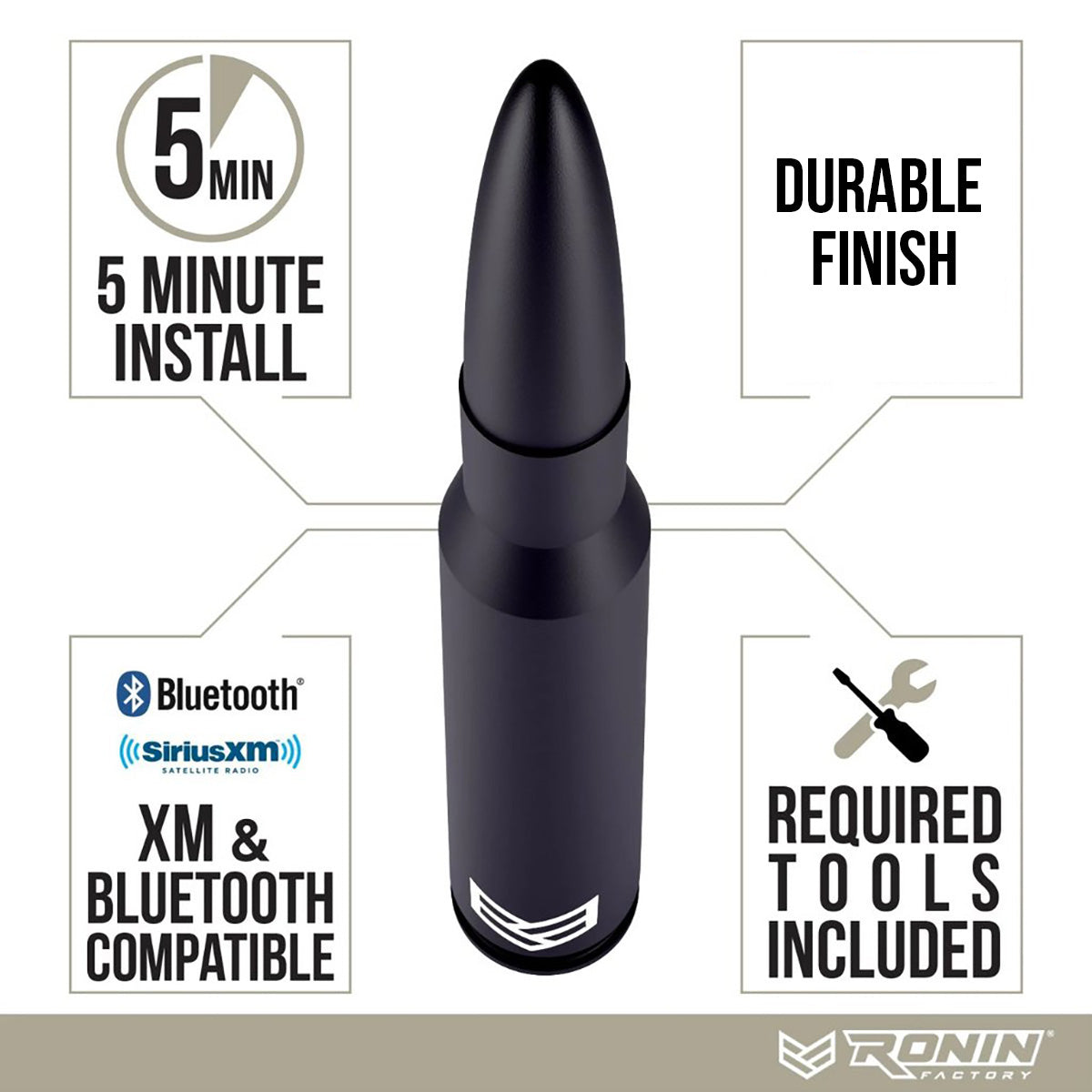 CHEVY & GMC TUFFLOCK® BULLET ANTENNA