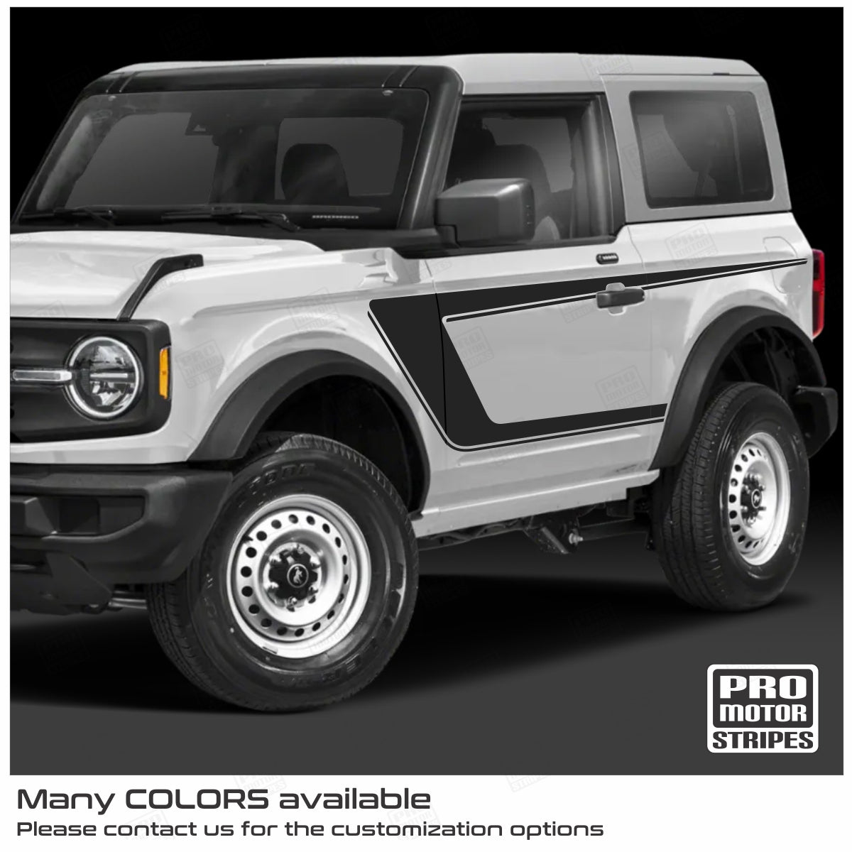 Ford Bronco 2021-2024 Full Side Body Accent U-Stripe Decals