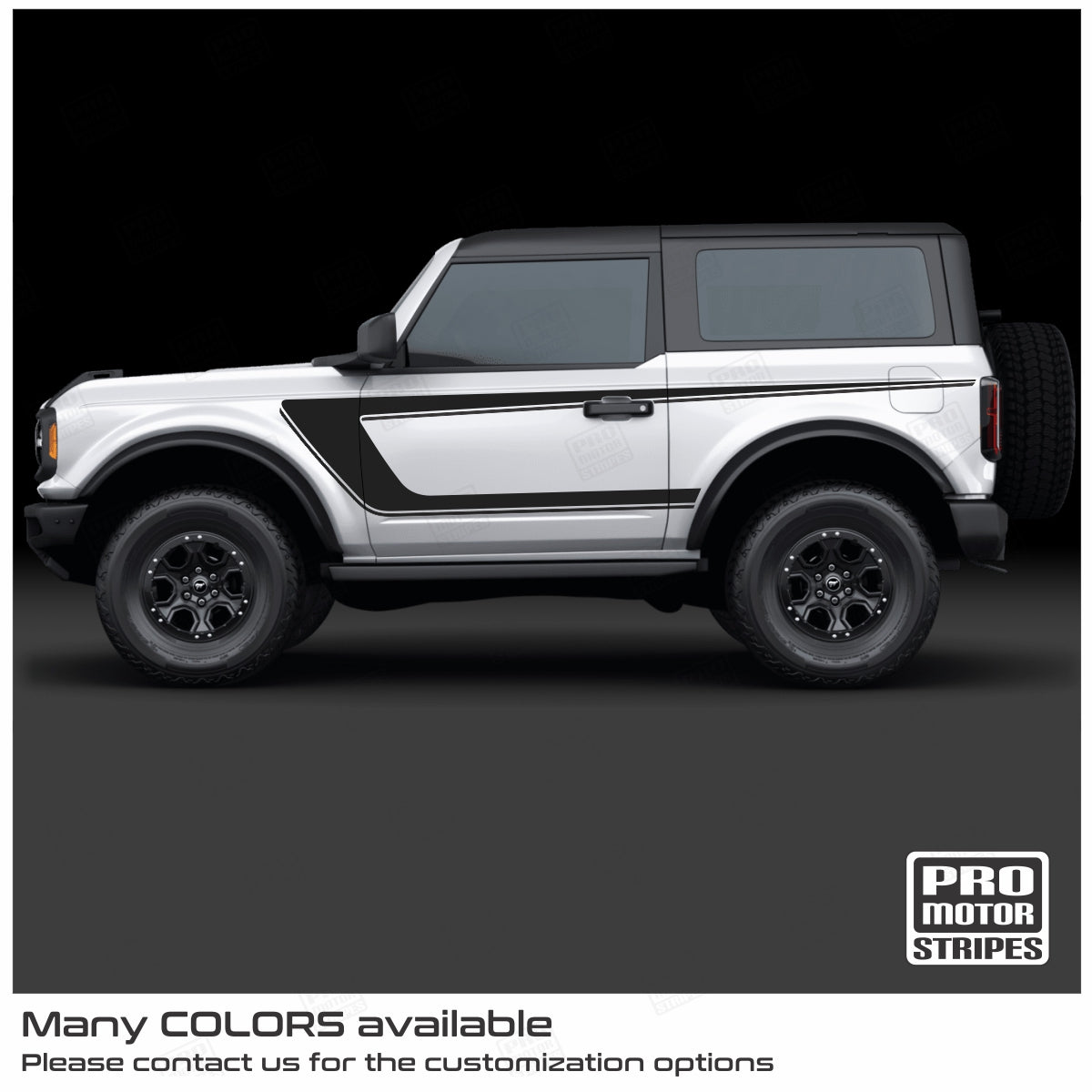 Ford Bronco 2021-2024 Full Side Body Accent U-Stripe Decals