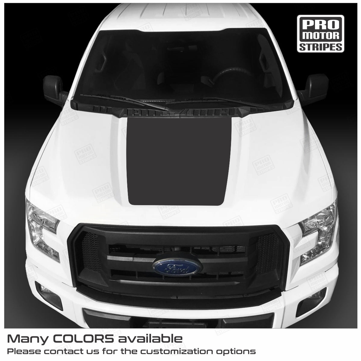 Ford F150 2015-2020 Hood Accent Blackout Decal Stripe