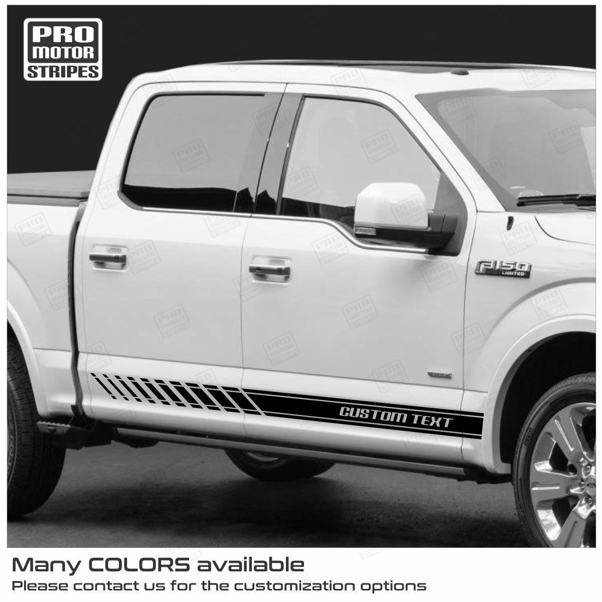 Universal Rocker Side Stripes Decals For Ford F-150
