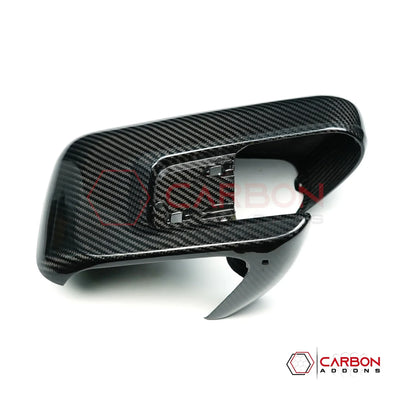 Direct Replacement Carbon Fiber Side View Mirror Caps for 2021+ Ford F-150