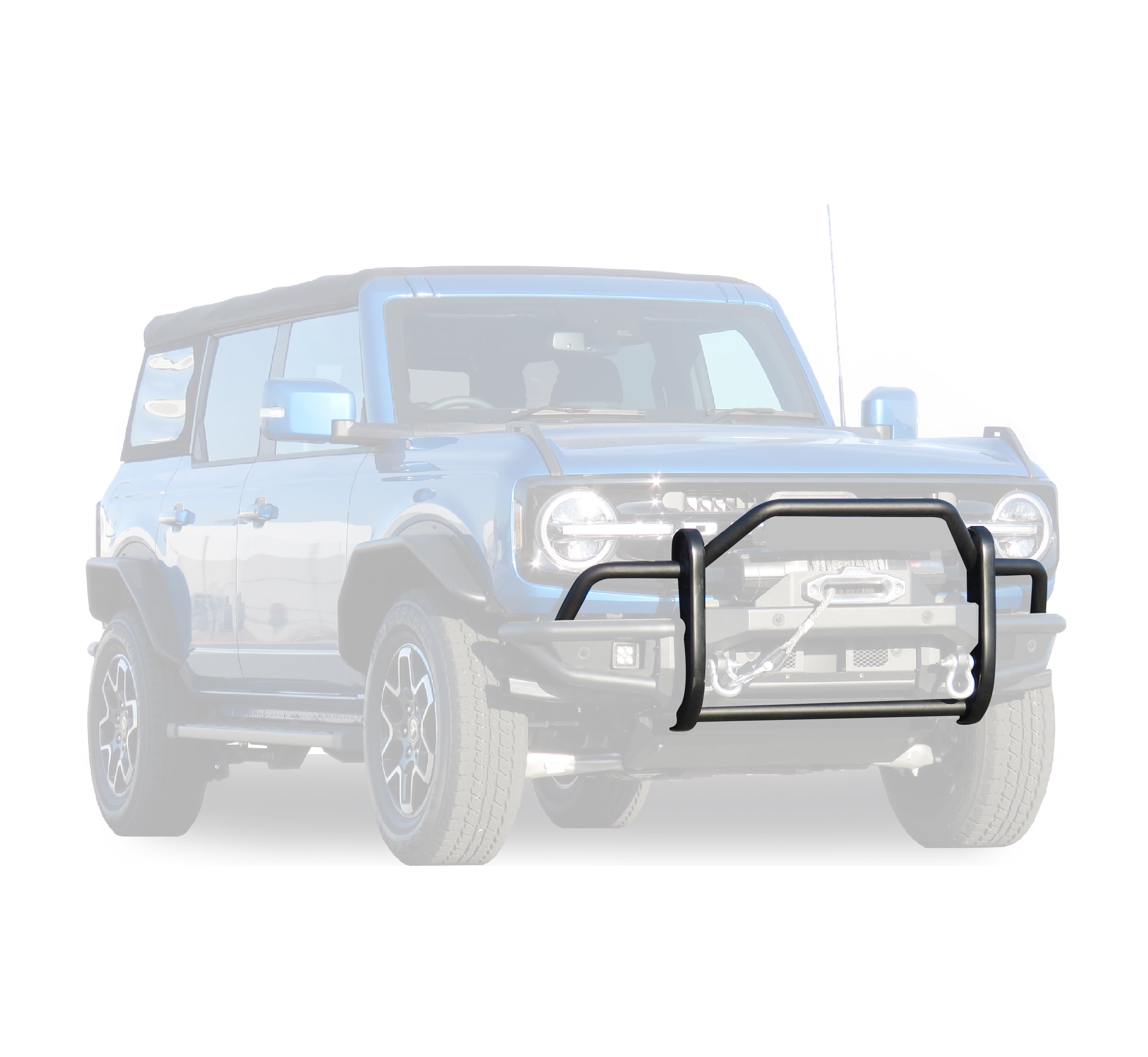 2021-2026 Ford Bronco Tubular Grille Guard Heavy Duty | Black Horse Off Road - Image 3