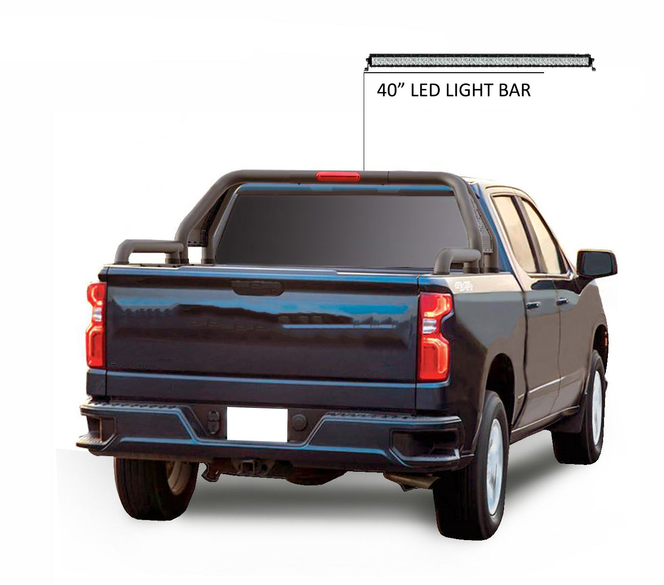 Gladiator Roll Bar Kit Modular W/40" LED Light Bar | Black Horse Off Road - Image 3